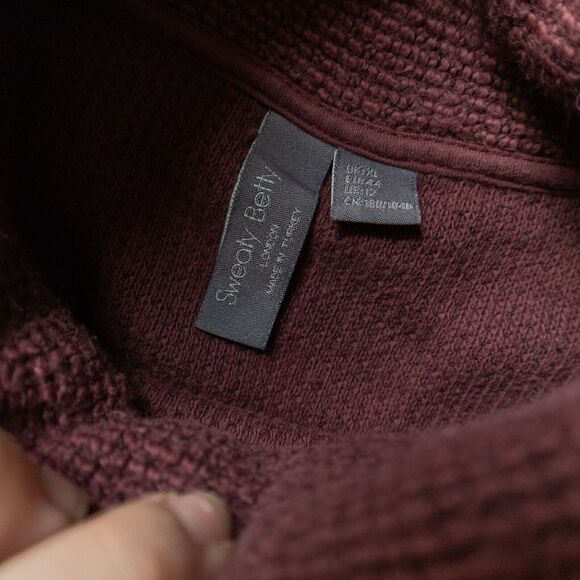 Sweaty Betty Restful Boucle Long Sleeve Mock Neck Cropped Sweatshirt Size XL - Picture 5 of 9